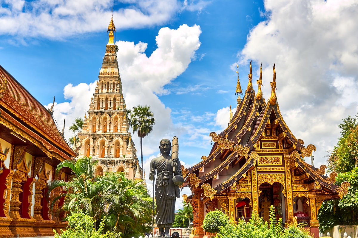 Golden temples, Thailand